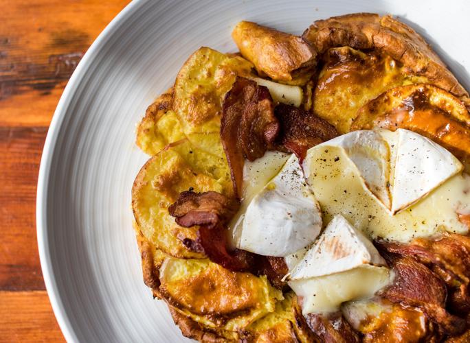 Brie apple dutch baby