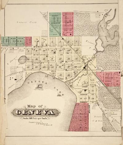 Lake Geneva Plat Map 1873