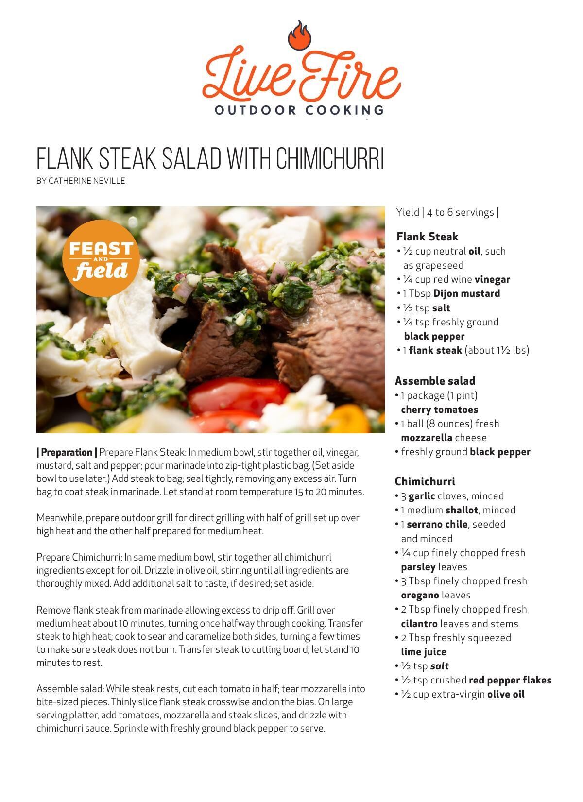 Download the Flank Steak Salad with Chimichurri recipe