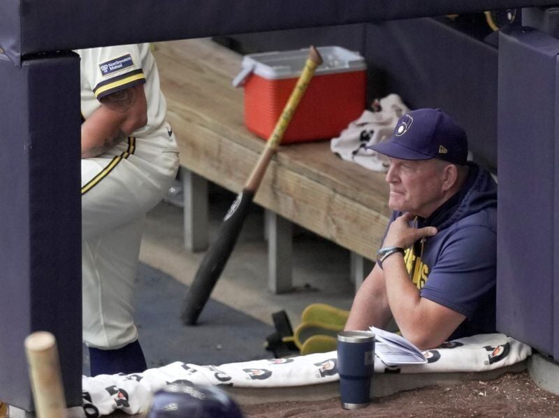 Milwaukee Brewers manager Pat Murphy is shown during the first inning of their game against the Seattle Mariners Thursday, August 20, 2026 at American Family Field in Milwaukee, Wisconsin.