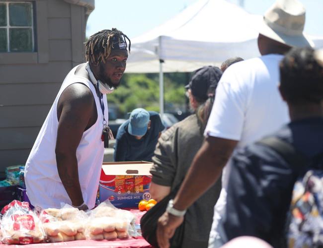 Mark Talley volunteers