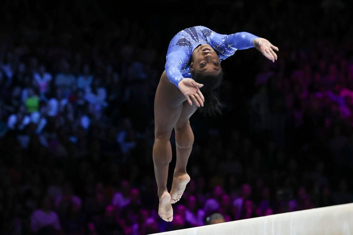 Biles wins all-around at U.S. women's Worlds Selection Camp, makes