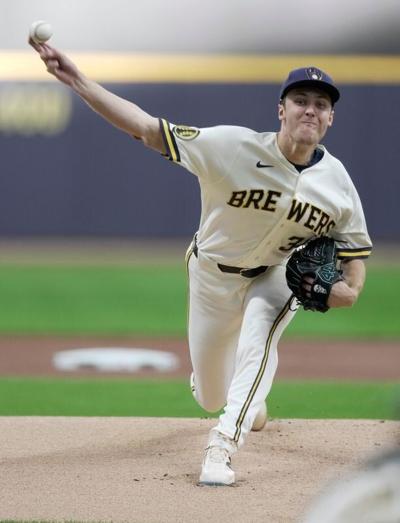 Milwaukee Brewers pitcher Jacob Misiorowski (32) throws during the first inning of their game against the San Diego Padres Wednesday, May 13, 2026 at American Family Field in Milwaukee, Wisconsin.



Mark Hoffman/Milwaukee Journal Sentinel