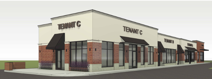 Changes have been proposed for a future commercial building to include more space for an additional tenant