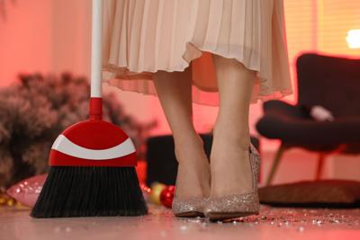 Giving housecleaning as a holiday gift means less hassle after holiday parties.