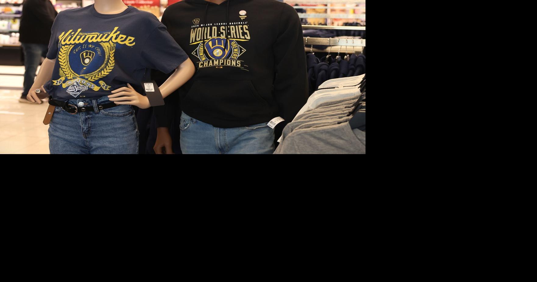Brewers World Series merch on mannequins at Kohl's