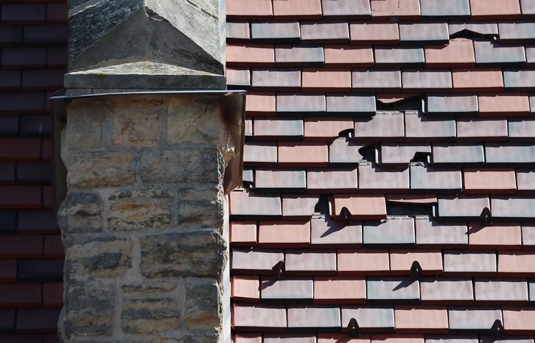 St. Bernard Catholic Church hail damage 2