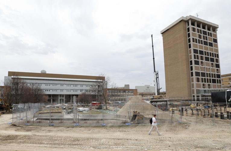 UW-Madison's engineering building under construction