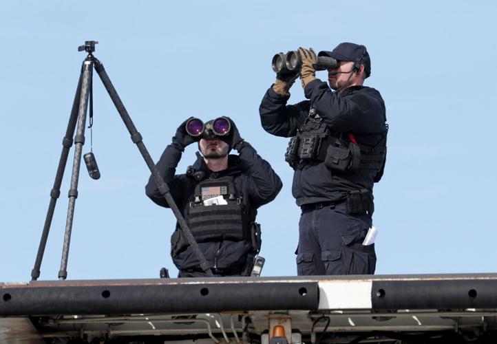 Joe Biden arrives in Madison