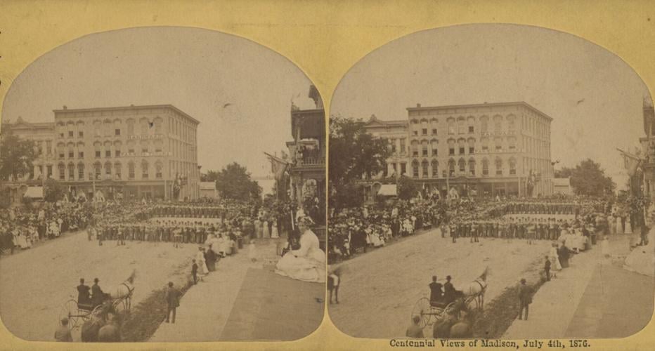 Centennial parade in Madison, 1876