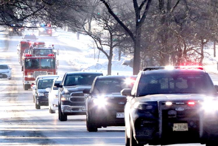 Firefighter procession