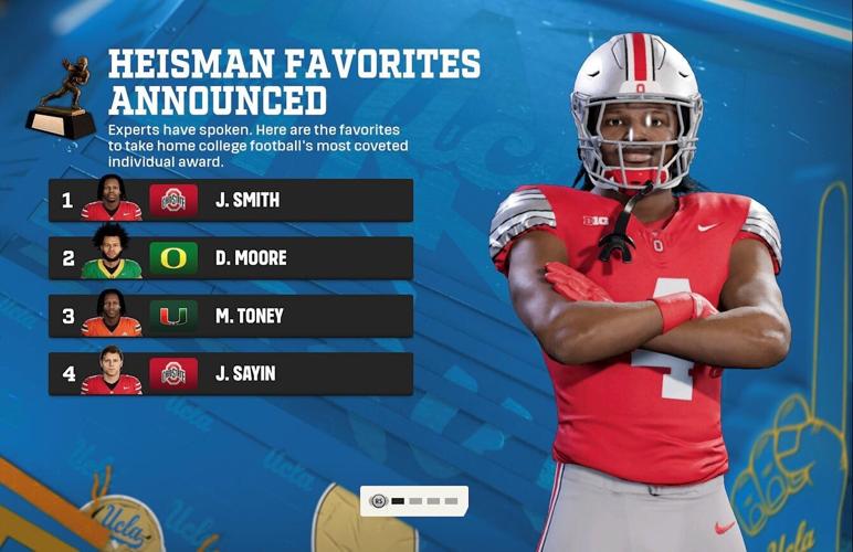 Top storylines are displayed on the home screen of dynasty mode in EA Sports College Football 27.