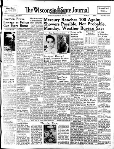 July 12, 1936 Wisconsin State Journal