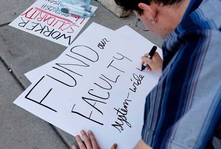 UW-Madison solidarity march with UW-Oshkosh