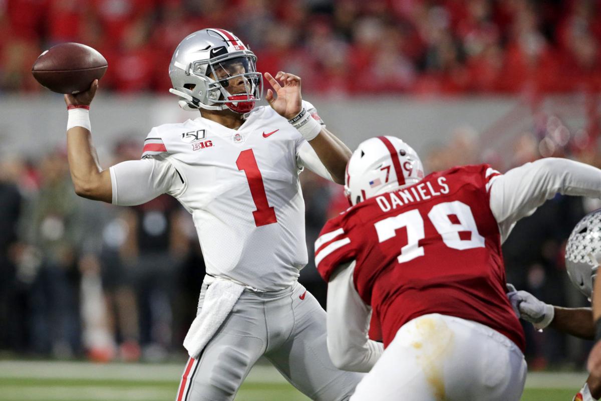 Ohio State QB Justin Fields, AP photo