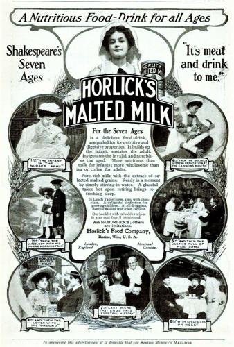Horlick's Malted Milk magazine advertisement - June 1905