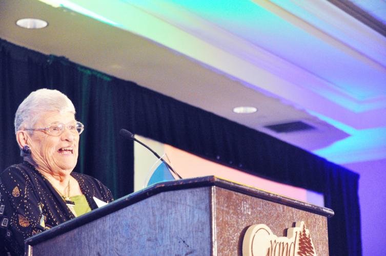 Peg Williams of Lake Geneva is all smiles as she is one of two recipients of VISIT Lake Geneva's