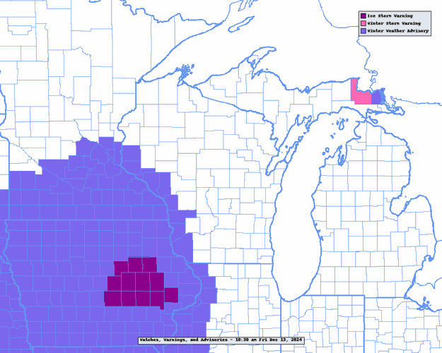 Watches, warnings, advisories 12-13-24
