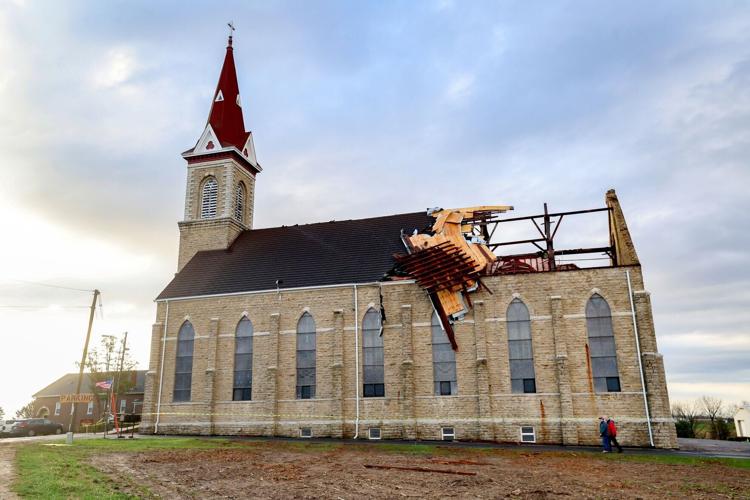 Storm damage 2, St. Joseph Catholic Church in East Bristol, John Hart photo
