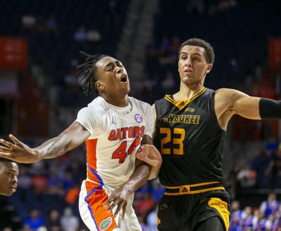 Patrick Baldwin Jr. with UW-Milwaukee, AP generic file photo