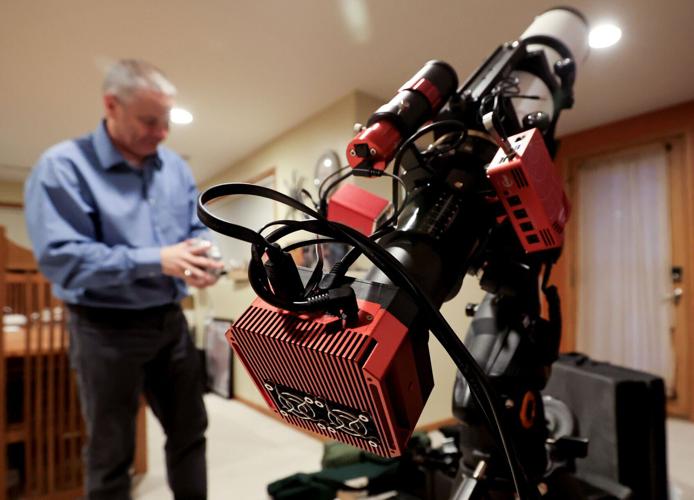 Senson with telescope