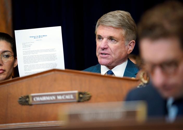 Then-House Foreign Affairs Committee Chairman Michael McCaul delivers his opening statement prior to the testimony of Fmr. Chairman of the Joint Chiefs of Staff Gen. Mark Milley in March 2024.