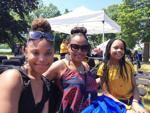 Brooke Bell and mother Monique Abujana and friend Casey Sellers at Juneteenth