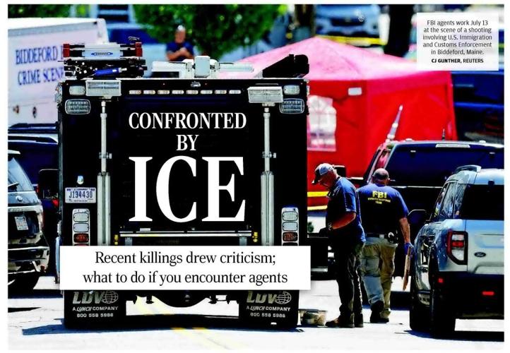 CONFRONTED BY ICE