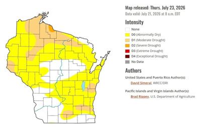 Wisconsin Drought Monitor 7-21-26