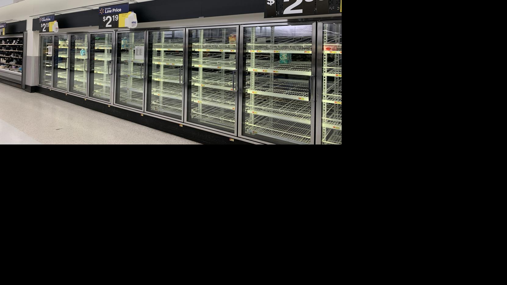 In photos Empty Walmart shelves after coronavirus announcement Local
