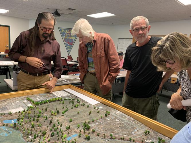 Local architect Joseph Zimmer discussed the Hillmoor three-dimensional, topographic map