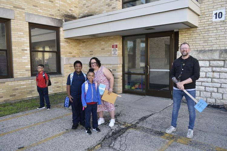 Frank Elementary teachers at first day