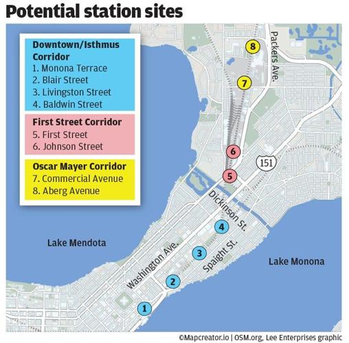 Potential station sites