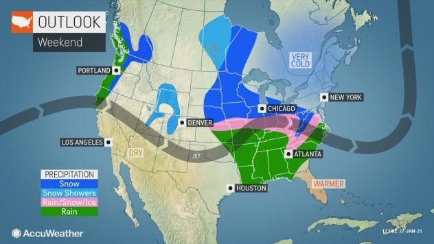 Weekend outlook by AccuWeather