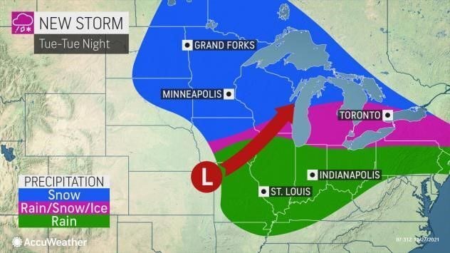 Tuesday storm by AccuWeather