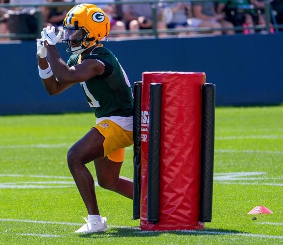 Green Bay Packers safety Mark Perry (41) runs through a drill during the first day of training camp on Wednesday, July 29, 2026,