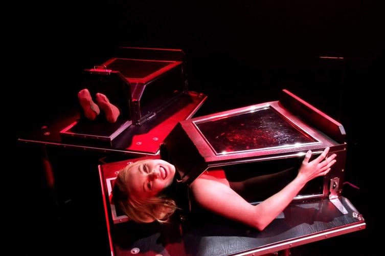 Tristan Crist sawing Shannon in half