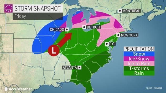 Storm outlook Friday by AccuWeather