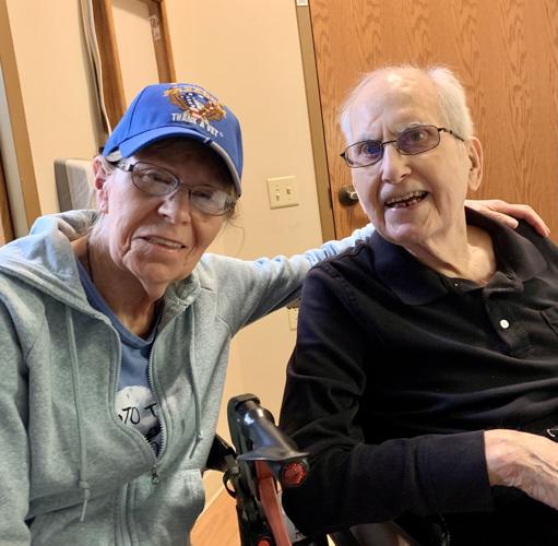 Lee Hayles poses for a photo with his wife, Betty Hayles