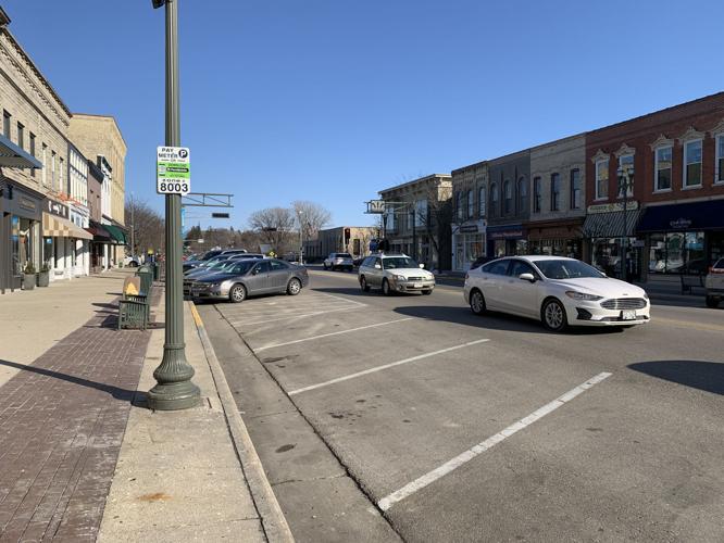 Parking stall markers along Main Street have been removed