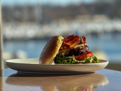 Burger at Abbey's Waterfront