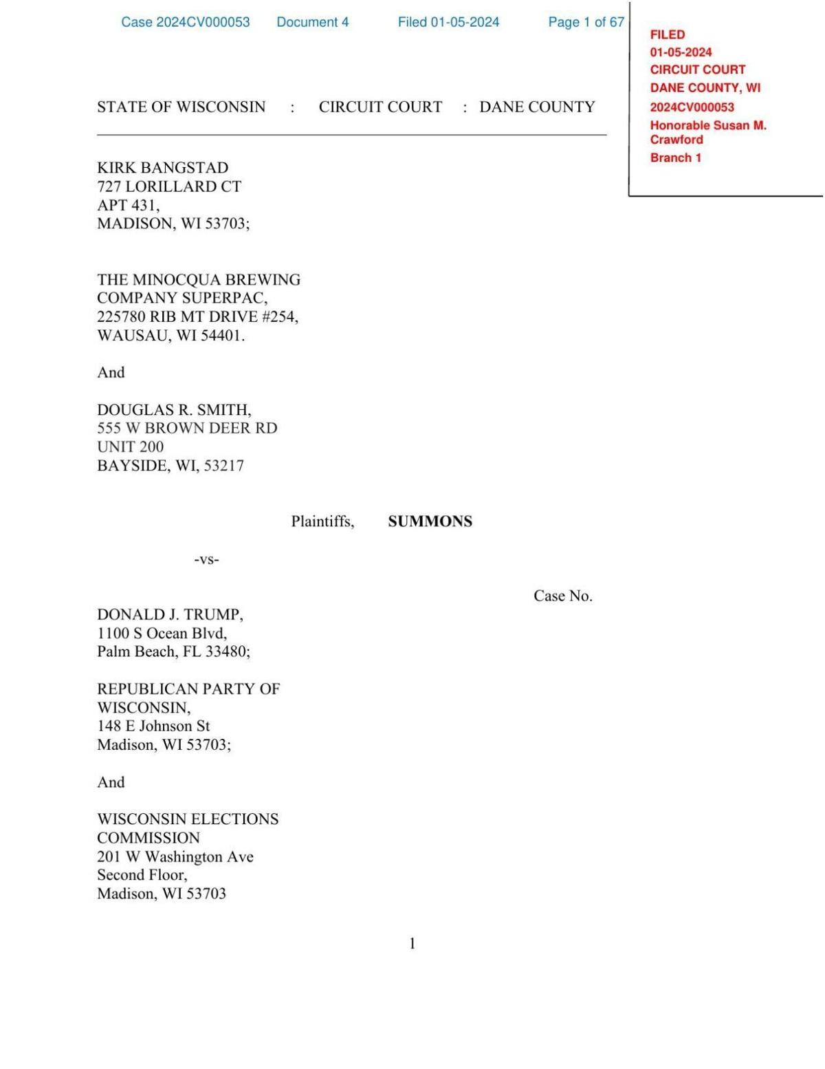 Kirk Bangstad's complaint