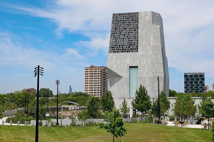 The Museum Tower at the Obama Presidential Center is seen in Chicago, on June 3, 2026.