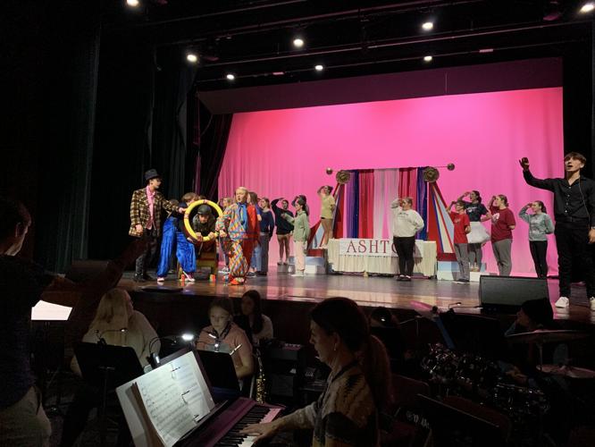 It appears someone is about to be shot out of a cannon during a scene of "Big Foot: The Musical"