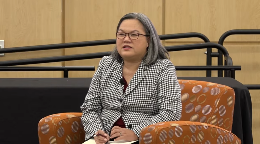 Veronique Tran speaks at Gateway forum