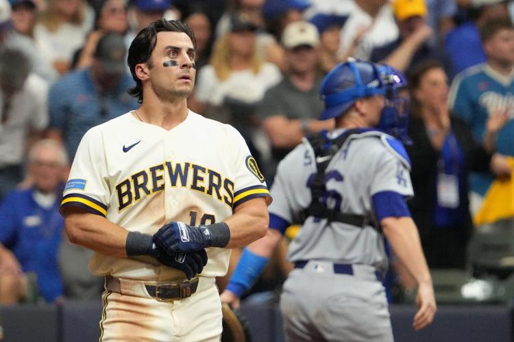 BASEBALL-MLB-MIL-LAD/