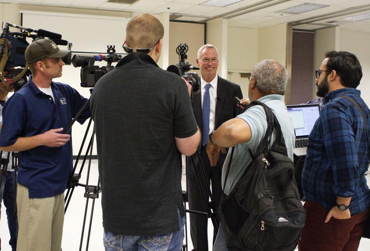 Jim Johnsen speaking to Alaska media
