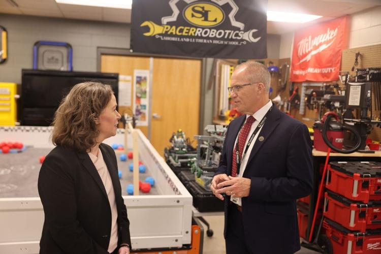 Rodriguez visits Shoreland Lutheran High School