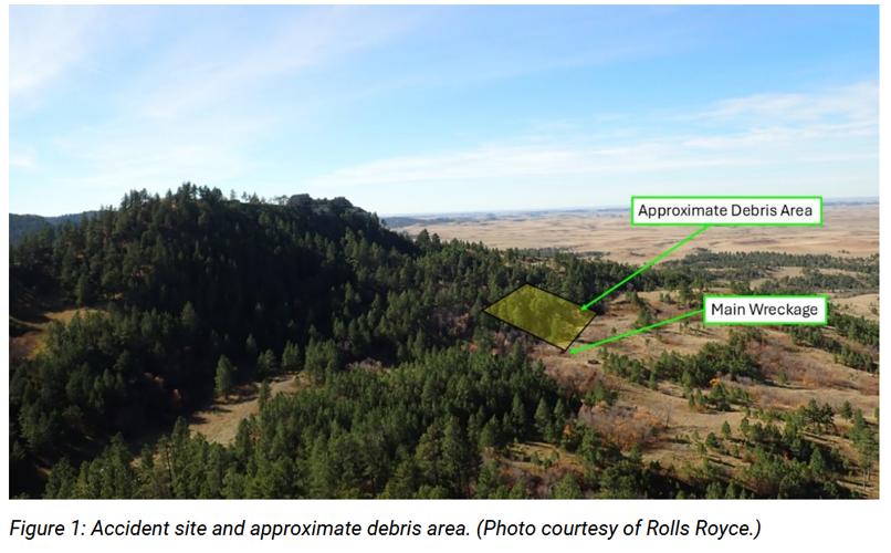Helicopter wreckage map