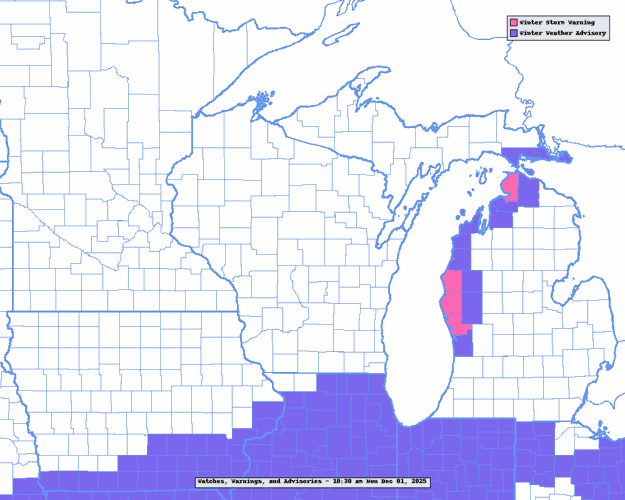 NWS watches, warnings, advisories